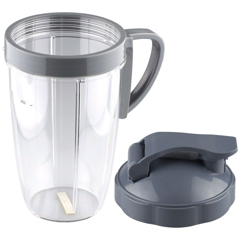 24 oz Tall Cup with Flip Top To-Go Lid and Extractor Blade Replacement Parts Compatible with Nutribullet Lean NB-203 1200W Blenders