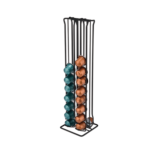 Nespresso Coffee Capsule Rack Holder Carousel - Holds 40 Capsules OriginalLine. Elegant and Modern Chrome Finish