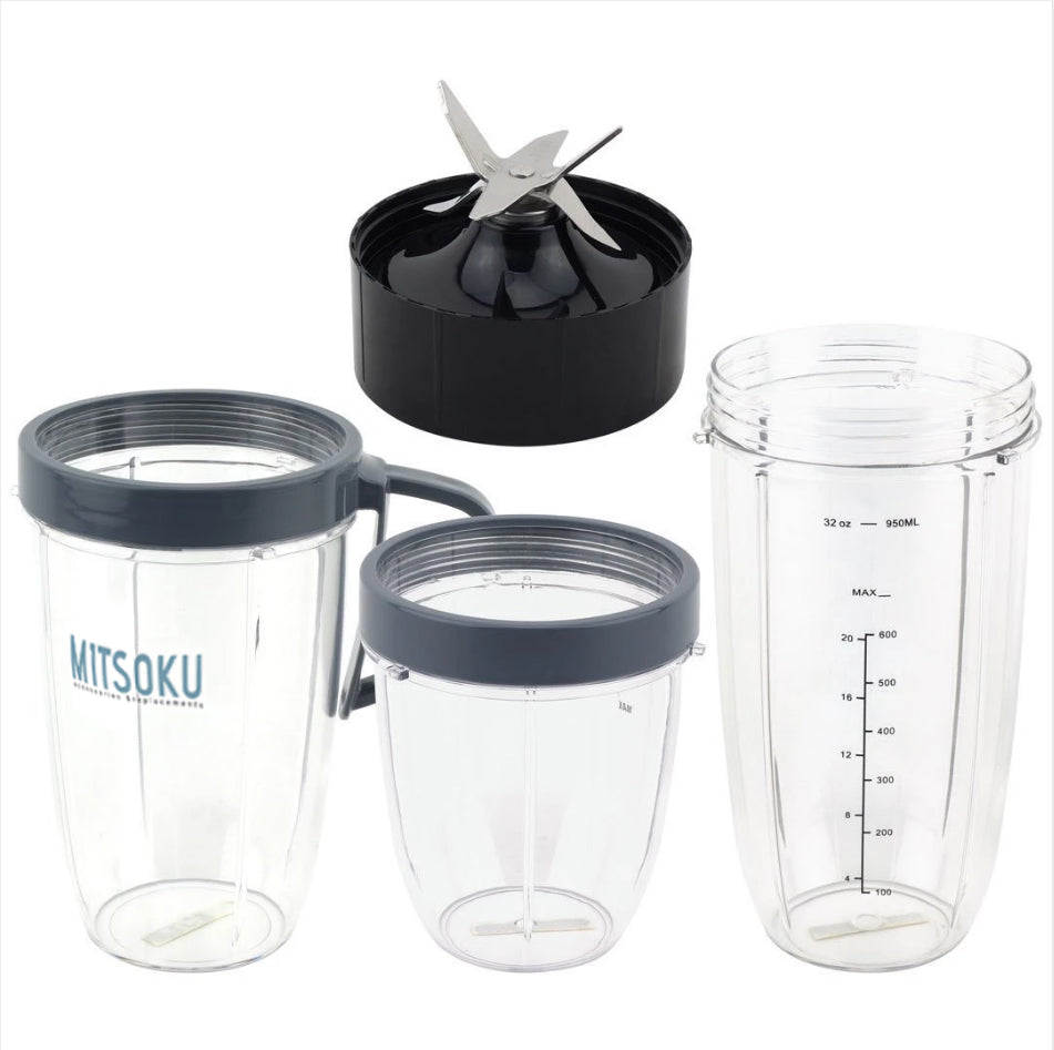 18 oz 24 oz 32 oz Cups and Extractor Blade Deluxe Upgrade Kit for NutriBullet Lean NB-203 1200W Blender