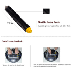 14pcs Replenishment iRobot Roomba 690 595 614 620 630 650 652 660 680 (600 Series) Parts,Replacement Mega Brushes Kit Bristle & Flexible Beater Brushes& 3-Armed Brushes & Aero Vac Filters