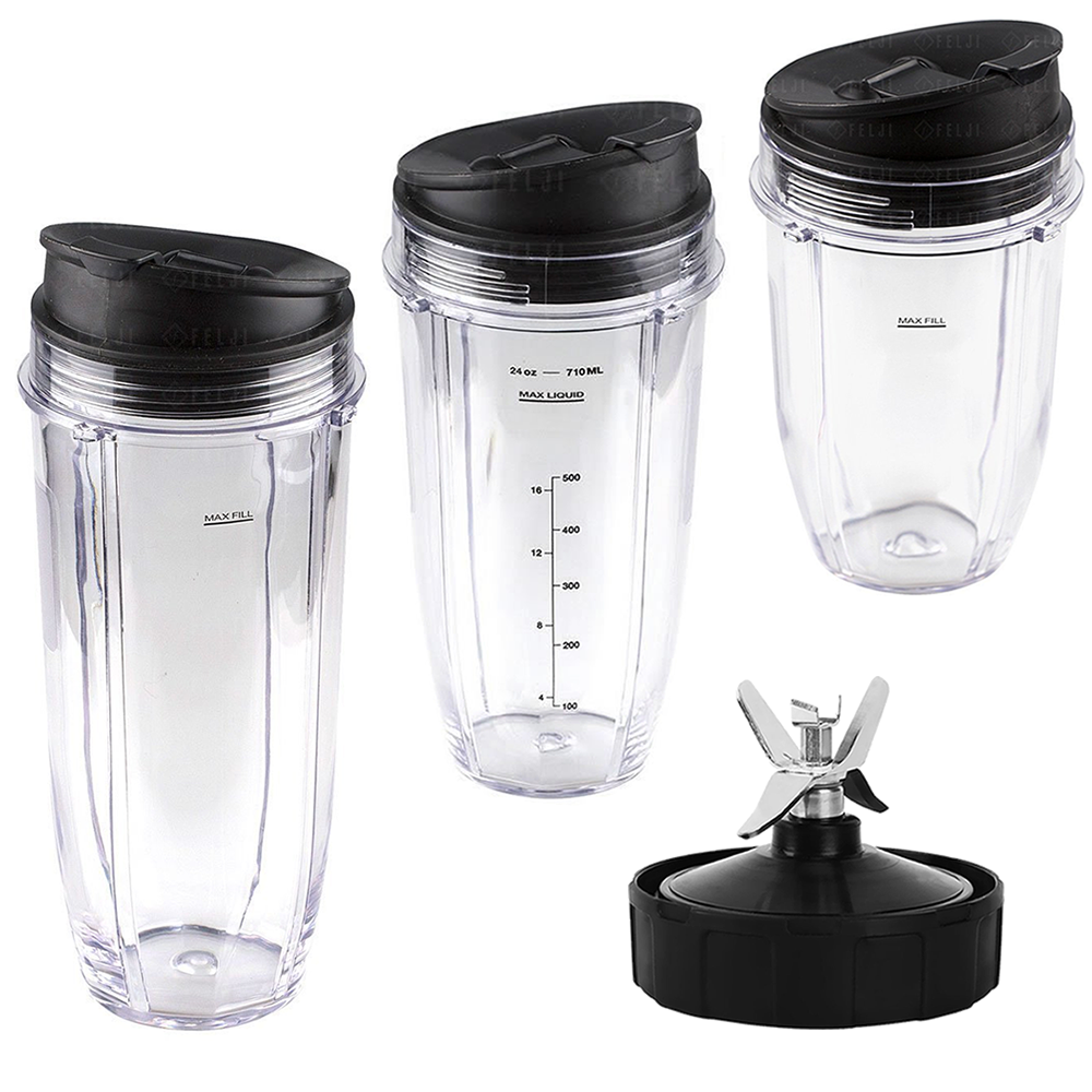 For Ninja 7 Fins Extractor Blades And 24oz Ninja Blender Cup With