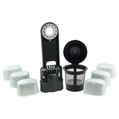 1 keurig single k cup solo reusable coffee filter pod 1 water filter holder and 6 charcoal water filters