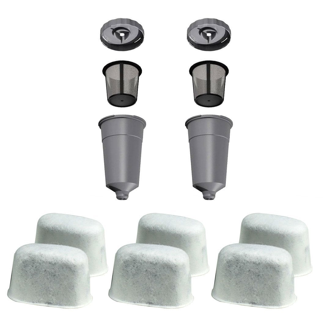 2 k cup coffee filter set 6 water filter cartridges for keurig