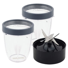 2 pack 18 oz short cups with lip ring extractor blade for nutribullet lean nb 203 1200w blender