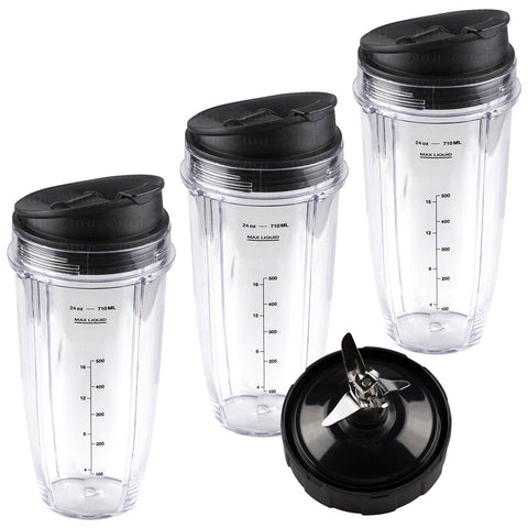2 Pack 32 Ounce Cup with Sip N Seal Lids Compatible with Nutri Ninja  Auto-iQ 1000W and Duo Blenders