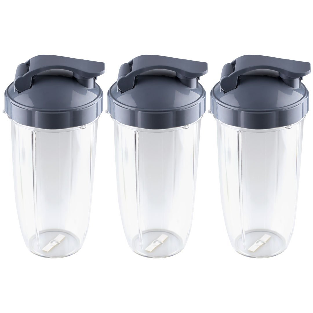 2 Pack 32 oz Cups with To-Go Lids and Extractor Blade Replacement Parts  Compatible with NutriBullet Pro 1000, Combo and Select Blenders