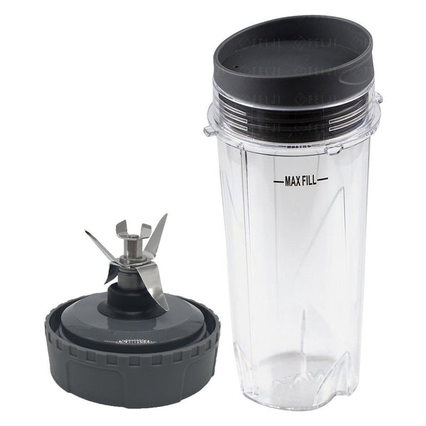 2 Nutri Ninja 16 oz Cups with To-Go Lids Replacement Model 303KKU 305KKU for BL660 BL663 BL663CO BL665Q BL740 BL780 BL810 BL820 BL830