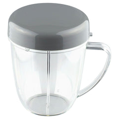 nutribullet extractor blade 18 oz handled short cup with re sealable lid and flip to go lid